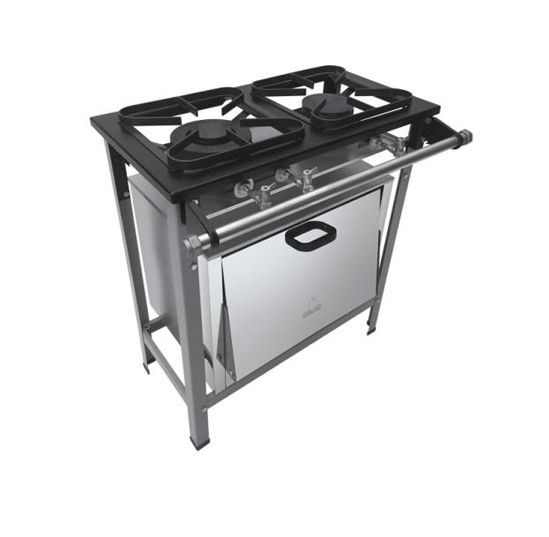 Fogo a Gs 2 Bocas S2000 M-10 30 x 30 c/ Forno P-5 - Metalmaq