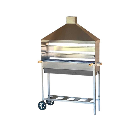 Carrinho de Churrasco Inox com 2 Grelhas - House Grill