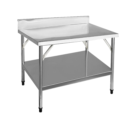 Mesa Inox 70 cm c/ Prateleira p/ Apoio de Chapas - Fritomaq