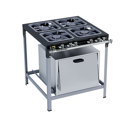 Fogo a Gs 4 Bocas Stori Max M-18 30 x 30 P-5 c/ Forno - Metalmaq