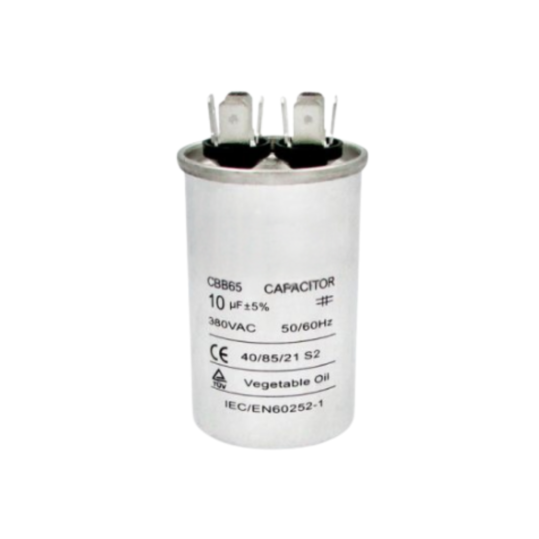 CAPACITOR SIMPLES COM 2 TERMINAIS E CORPO ALUMNIO G.HVAC