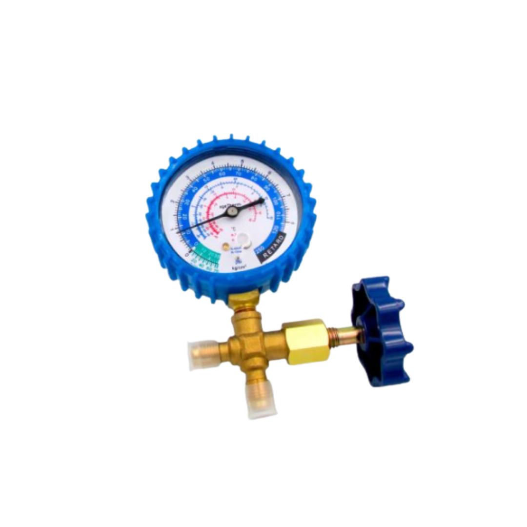 MANIFOLD BAIXA 1 VIA SIMPLES PARA GS R12,R22, R134A, R404A 0/180 PSI G.HVAC